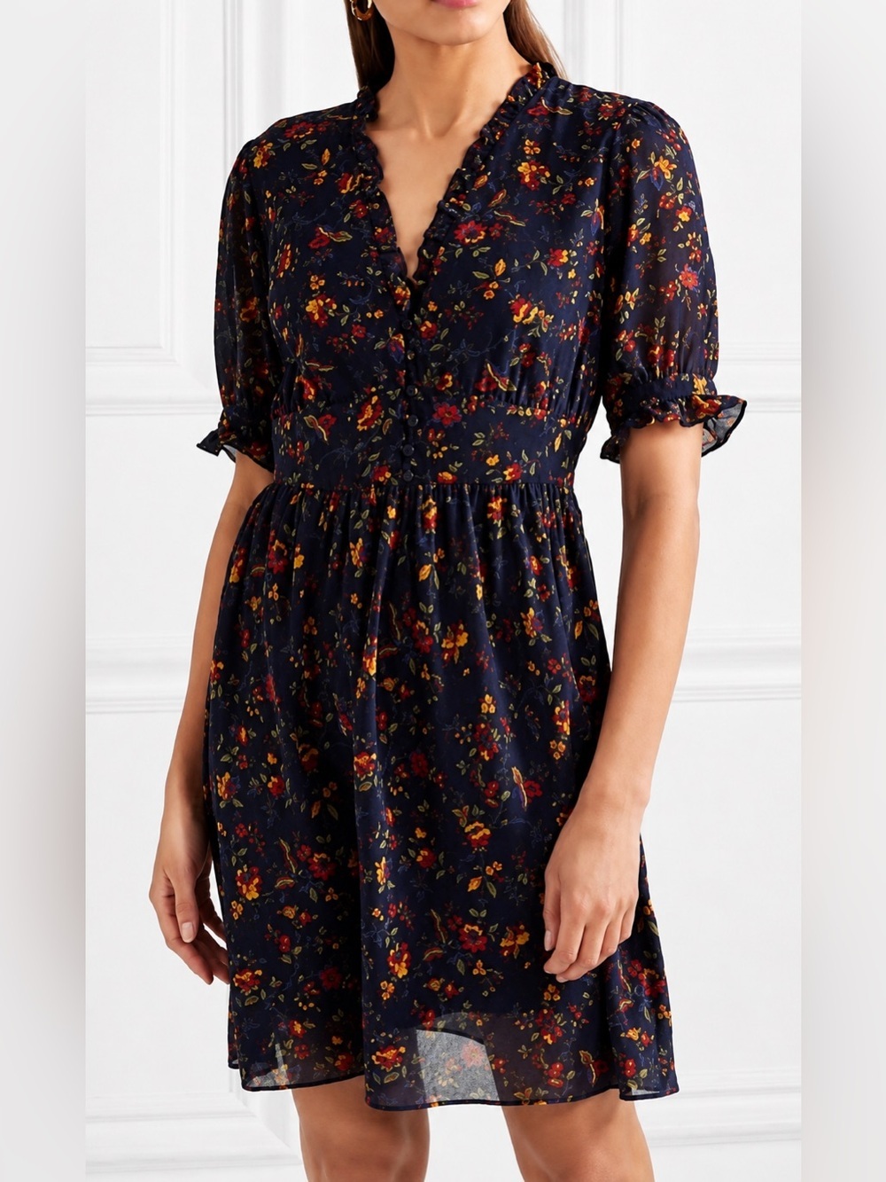 Madewell Freesia navy floral dress, size 00